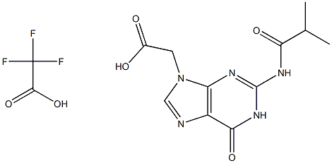 2,2,2-Trifluoroacetic acid compound with 2-(2-isobutyramido-6-oxo-1H-purin-9(6H)-yl)acetic acid (11)