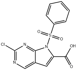 7-(benzenesulfonyl)-2-chloro-7H-pyrrolo[2,3-d]pyrimidine-6-carboxylic acid
