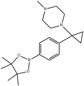 1-methyl-4-{1-[4-(tetramethyl-1,3,2-dioxaborolan-2-yl)phenyl]cyclopropyl}piperazine
