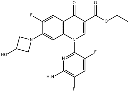 3-​quinolinecarboxylic acid, 1-​(6-​amino-​3,​5-​difluoro-​2-​pyridinyl)​-​6-​fluoro-​1,​4-​dihydro-​7-​[3-​(2-​methyl​-​1-​azetidinyl]​-​4-​oxo-​, ethyl ester