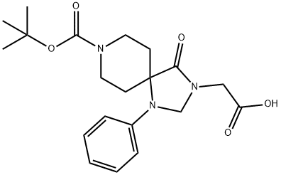 Boc-3-carboxymethyl-1-phenyl-1,3,8-triazaspiro[4.5]decan-4-one
