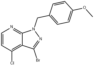 3-bromo-4-chloro-1-[(4-methoxyphenyl)methyl]-1H-pyrazolo[3,4-b]pyridine