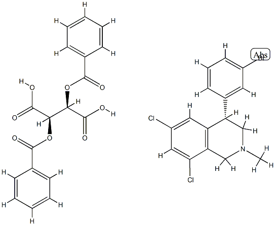 (2R,3R)-2,3-bis(benzoyloxy)butanedioic acid, (4S)-4-(3-bromophenyl)-6,8-dichloro-2-methyl-1,2,3,4-tetrahydroisoquinoline