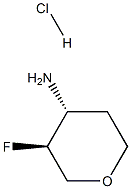 (3S,4R)-3-fluorooxan-4-amine hydrochloride
