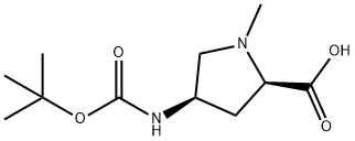 D-​Proline, 4-​[[(1,​1-​dimethylethoxy)​carbonyl]​amino]​-​1-​methyl-​, (4R)​-