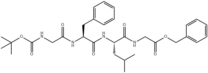 benzyl 2-[(2S)-2-[(2S)-2-(2-{[(tert-butoxy)carbonyl]amino}acetamido)-3-phenylpropanamido]-4-methylpentanamido]acetate