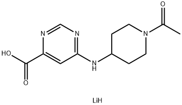 6-[(1-acetylpiperidin-4-yl)amino]pyrimidine-4-carboxylic acid lithium salt