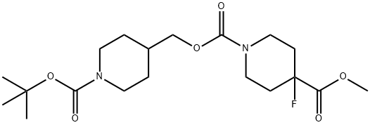 1-{1-[(tert-butoxy)carbonyl]piperidin-4-yl}methyl 4-methyl 4-fluoropiperidine-1,4-dicarboxylate