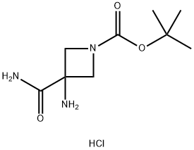 tert-butyl 3-amino-3-carbamoylazetidine-1-carboxylate hydrochloride