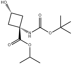 propan-2-yl -1-{[(tert-butoxy)carbonyl]amino}-3-hydroxycyclobutane-1-carboxylate,trans-