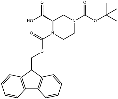 (S)-1-(((9H-Fluoren-9-yl)methoxy)carbonyl)-4-(tert-butoxycarbonyl)piperazine-2-carboxylic acid