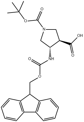(3R,4S)-1-[(tert-butoxy)carbonyl]-4-{[(9H-fluoren-9-ylmethoxy)carbonyl]amino}pyrrolidine-3-carboxylic acid