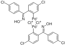 Di-μ-chlorobis[5-chloro-2-[(4-chlorophenyl)(hydroxyimino-κN)methyl]phenyl-κC]palladium dimer