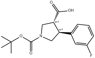 Boc-(+/-)-trans-4-(3-fluoro-phenyl)-pyrrolidine-3-carboxylic acid