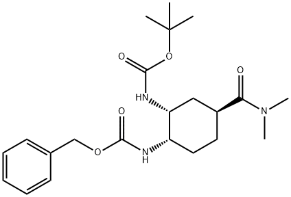 benzyl N-[(1S,2R,4S)-2-{[(tert-butoxy)carbonyl]amino}-4-(dimethylcarbamoyl)cyclohexyl]carbamate