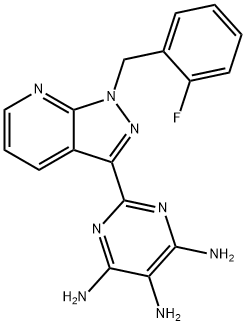 2-{1-[(2-fluorophenyl)methyl]-1h-pyrazolo[3,4-b]pyridin-3-yl}pyrimidine-4,5,6-triamine