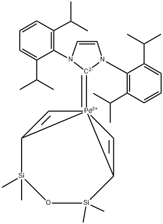 [1,3-Bis(2,6-diisopropylphenyl)imidazol-2-ylidene][1,3-divinyl-1,1,3,3-tetramethyldisiloxane]palladium(0)