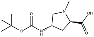 D-​Proline, 4-​[[(1,​1-​dimethylethoxy)​carbonyl]​amino]​-​1-​methyl-​, (4S)​-