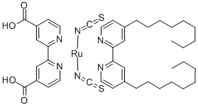 cis-Bis(isothiocyanato)(2,2′-bipyridyl-4,4′-dicarboxylato)(4,4′-di-nonyl-2′-bipyridyl)ruthenium(II)
