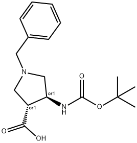 trans-racemic-1-Benzyl-4-tert-butoxycarbonylamino-pyrrolidine-3-carboxylic acid