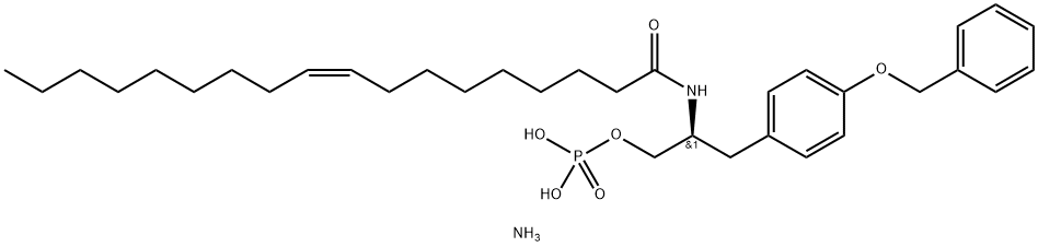 (S)-phosphoric acid mono-[3-(4-benzyloxy-phenyl)-2-octadec-9-enoylamino-propyl] ester (ammonium salt)