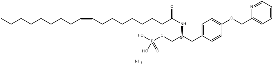 (S)-phosphoric acid mono-{2-octadec-9-enoylamino-3-[4-(pyridin-2-ylmethoxy)-phenyl]-propyl} ester (ammonium salt)