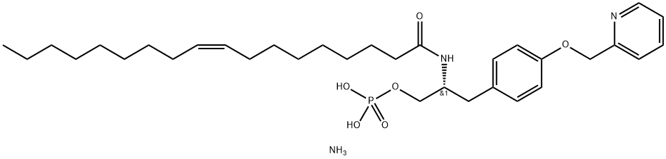 (R)-phosphoric acid mono-{2-octadec-9-enoylamino-3-[4-(pyridin-2-ylmethoxy)-phenyl]-propyl} ester (ammonium salt)