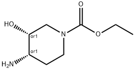 cis-4-amino-3-hydoxy-1-piperidinecarboxylic acid ethyl ester