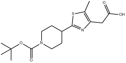 2-(2-(1-(tert-butoxycarbonyl)piperidin-4-yl)-5-methylthiazol-4-yl)aceticacid