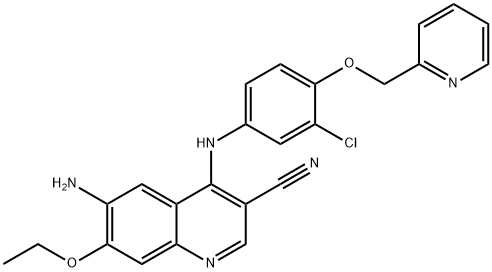 6-amino-4-{[3-chloro-4-(pyridin-2-ylmethoxy)phenyl]amino}-7-ethoxyquinoline-3-carbonitrile