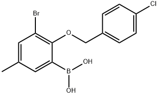 3-Bromo-2-(4'-chlorobenzyloxy)-5-methylphenylboronic acid