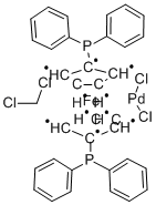 Dichloro[1,1'-bis(diphenylphosphino)ferrocene]palladium(II), complex with acetone