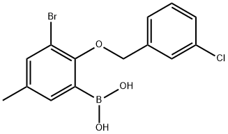 3-Bromo-2-(3'-chlorobenzyloxy)-5-methylphenylboronic acid(contains varying amounts of Anhydride)