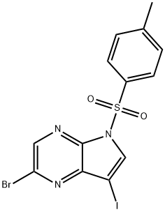 2-bromo-7-iodo-5-(4-methylbenzenesulfonyl)-5H-pyrrolo[2,3-b]pyrazine