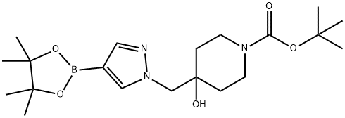 tert-butyl 4-hydroxy-4-{[4-(tetramethyl-1,3,2-dioxaborolan-2-yl)-1H-pyrazol-1-yl]methyl}piperidine-1-carboxylate