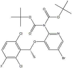 (R)-5-Bromo-N,N-bis-(tert-butoxycarbonyl)-3-(1-(2,6-dichloro-3-fluorophenyl)ethoxy)pyridin-2-amine