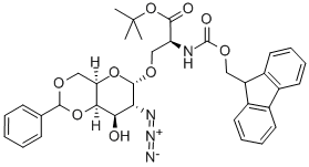 O-(2-Azido-4,6-O-benzylidene-2-deoxy-α-D-galactopyranosyl)-N-[(9H-fluoren-9-ylmethoxy)carbonyl]-L-serine tert-Butyl Ester
