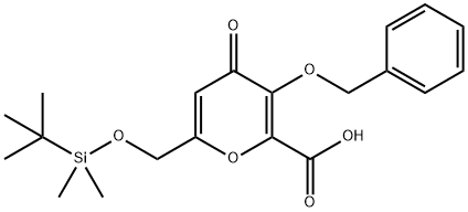 3-benzyloxy-6-(tert-butyl-dimethylsilanyloxymethyl)-4-oxo-4h-pyran-2-carboxylic acid