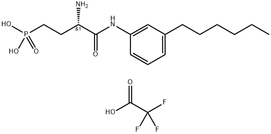 (S)-3-amino-4-(3-hexylphenylamino)-4-oxobutylphosphonic acid (TFA salt)