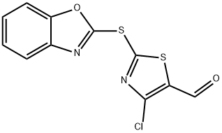 4-Chloro-2-(2-benzoxazolylthio)-5-thiazolecarboxaldehyde
