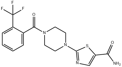 2-(4-(2-(Trifluoromethyl)benzoyl)piperazin-1-yl)thiazole-5-carboxamide