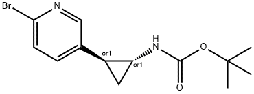 tert-butyl N-[(1S,2R)-rel-2-(6-bromopyridin-3-yl)cyclopropyl]carbamate