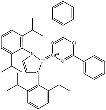 [1,3-Bis(2,6-diisopropylphenyl)imidazol-2-ylidene](1,3-diphenyl-1,3-propanedionato)copper(I)