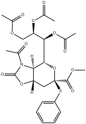 Methyl 5-Acetamido-7,8,9-tri-O-acetyl-5-N,4-O-carbonyl-3,5-dideoxy-2-S-phenyl-2-thio-D-glycero-β-D-galacto-2-nonulopyranosylonate