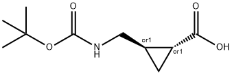 trans-cyclopropanecarboxylic acid, 2-[[[(1,1-dimethylethoxy)carbonyl]amino]methyl]-